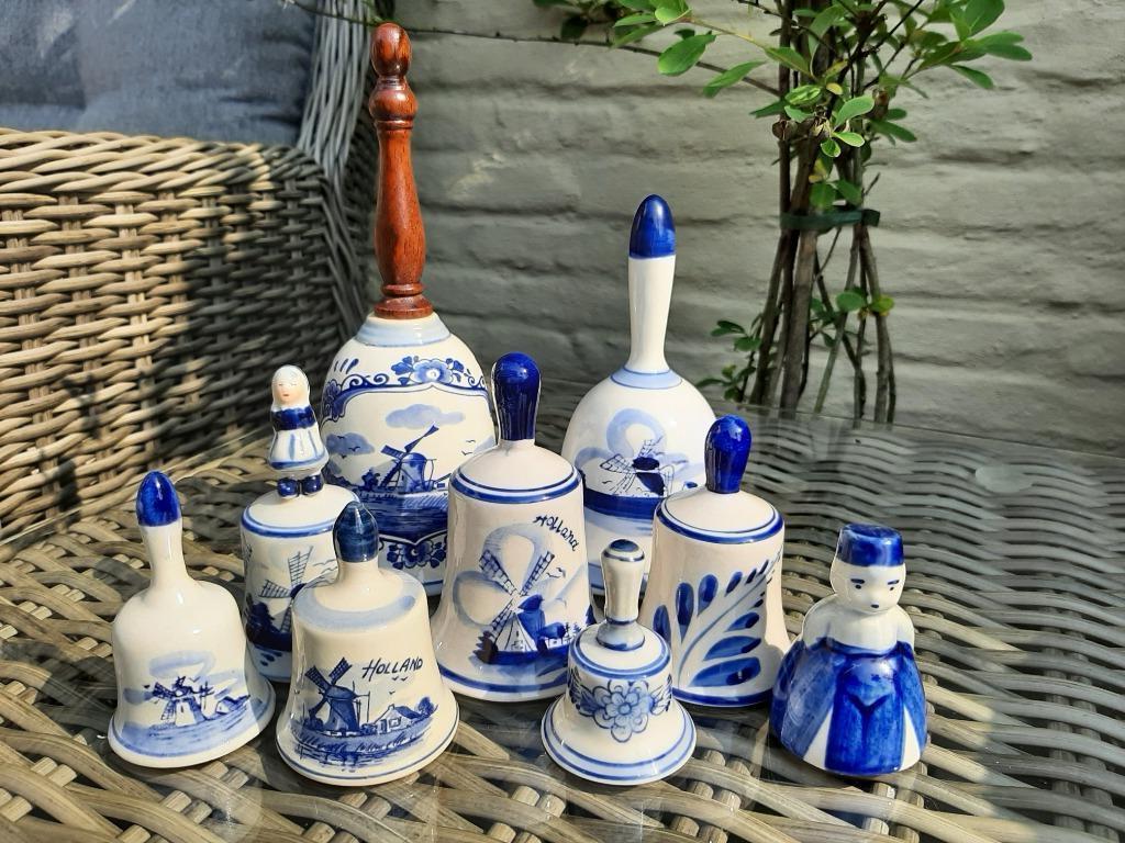 9 Delftse tafelbellen, Antiek en Kunst, Ophalen of Verzenden