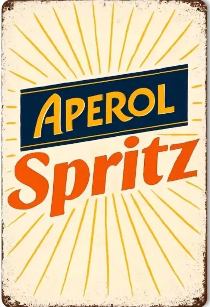 Panneau vintage Aperol Spritz - pool house mancave neuf, Enlèvement ou Envoi, Comme neuf, Panneau publicitaire