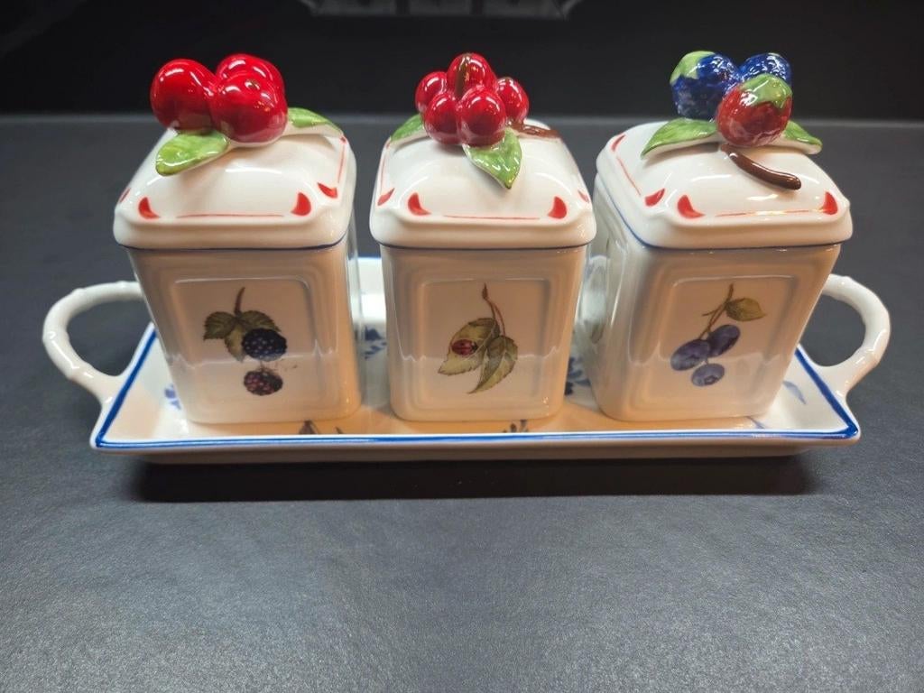 Voorraadpotjes op schaal V&B Cottage Charm, Enlèvement ou Envoi, Comme neuf, Porcelaine