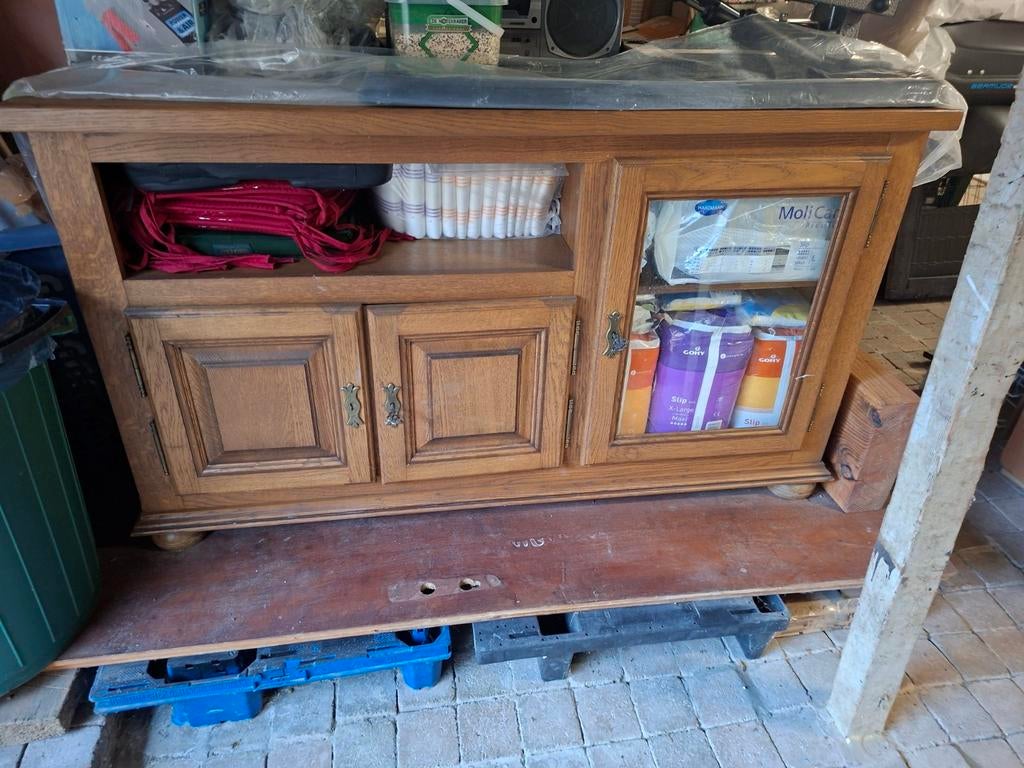 Tv-meubel, eikenhout, Ophalen, Gebruikt, Eikenhout, 40 tot 80 cm