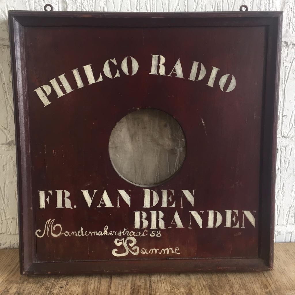 Panneau publicitaire Philco Radio, Hamme, Enlèvement ou Envoi, Utilisé, Panneau publicitaire