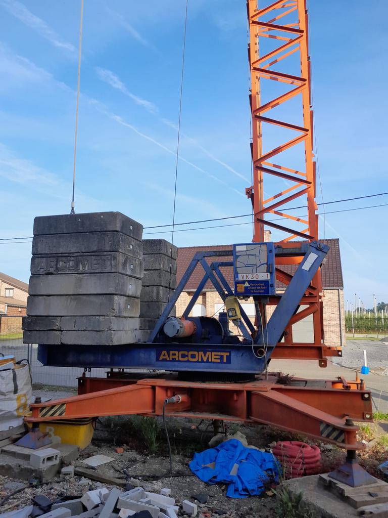 Grue de chantier Arcomet, Enlèvement, Grue