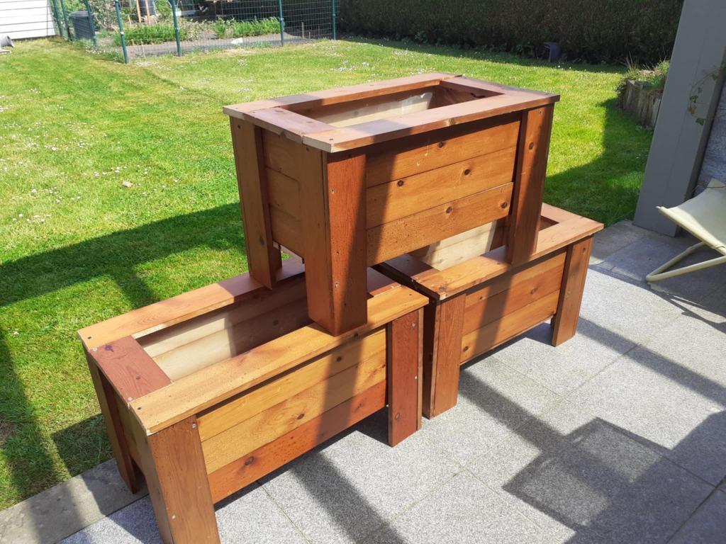 GRANDE JARDINIERE EN BOIS, Jardin & Terrasse, Enlèvement, Comme neuf, Bois