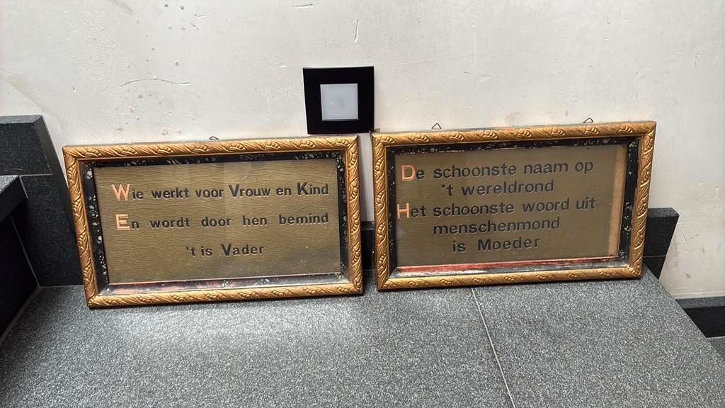 2 oude spreuken, Antiek en Kunst, Ophalen of Verzenden