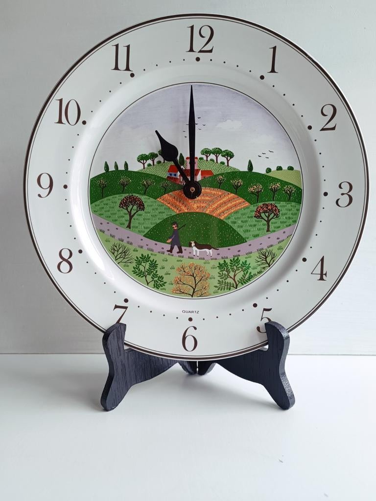 Horloge vintage Villeroy et boch design naif, Enlèvement ou Envoi, Comme neuf, Horloge murale