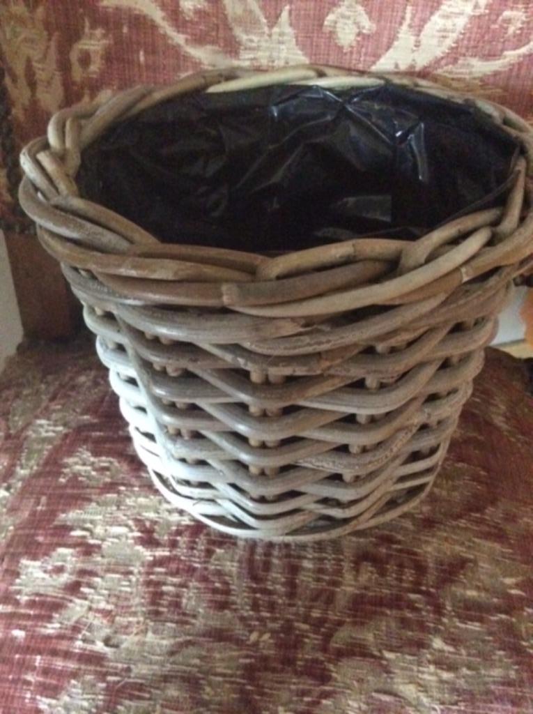 panier en osier pour pot de fleurs, Jardin & Terrasse, Enlèvement ou Envoi, Moins de 25 cm, Rond, Comme neuf