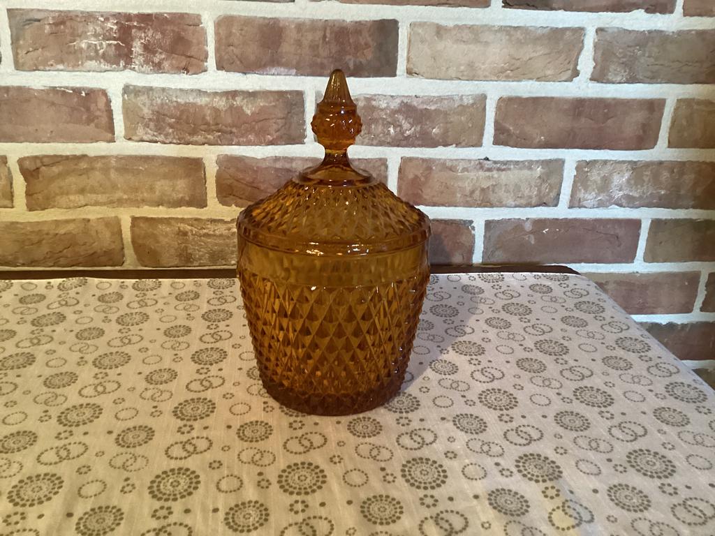 Vintage vaas met deksel., Huis en Inrichting, Ophalen, Zo goed als nieuw