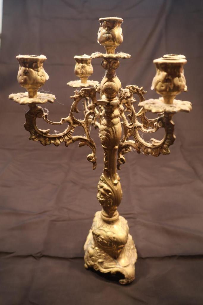 chandelier à 5 branches, Enlèvement ou Envoi, Cuivre ou Bronze