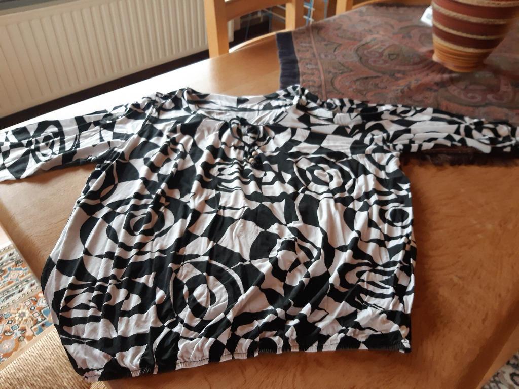 blous, Ophalen of Verzenden, Gedragen, Maat 46/48 (XL) of groter, Wit