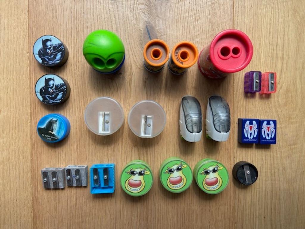 Lot de 22 taille-crayons, Enlèvement ou Envoi, Utilisé