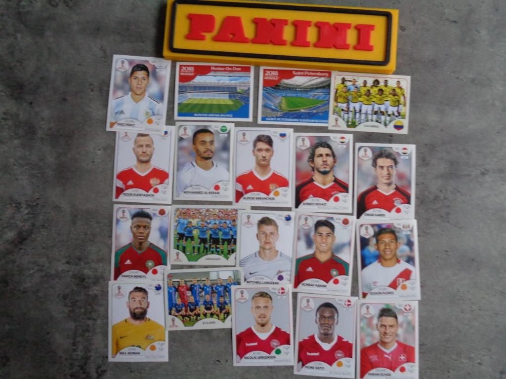 AUTOCOLLANTS DE FOOTBALL PANINI   19x   COUPE DU MONDE 2018, Envoi, Neuf