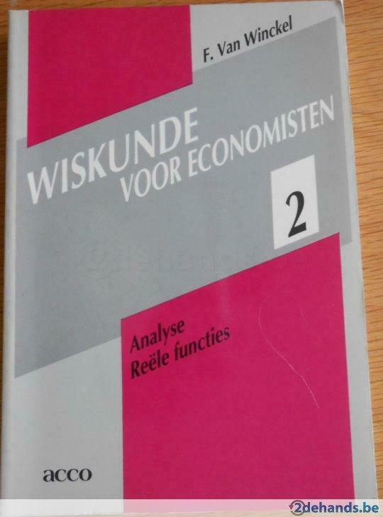 f. van winckel:  wiskunde voor economisten 2, Gelezen