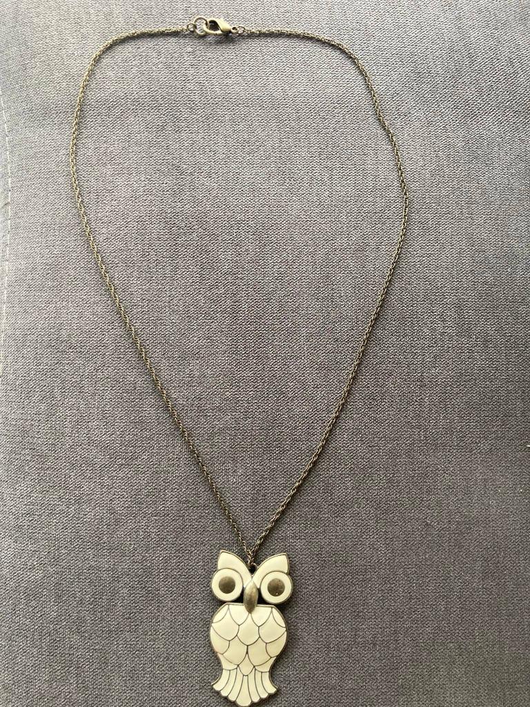 Nieuw ketting uil, Handtassen en Accessoires, Nieuw, Ophalen of Verzenden, Zilver, Overige materialen