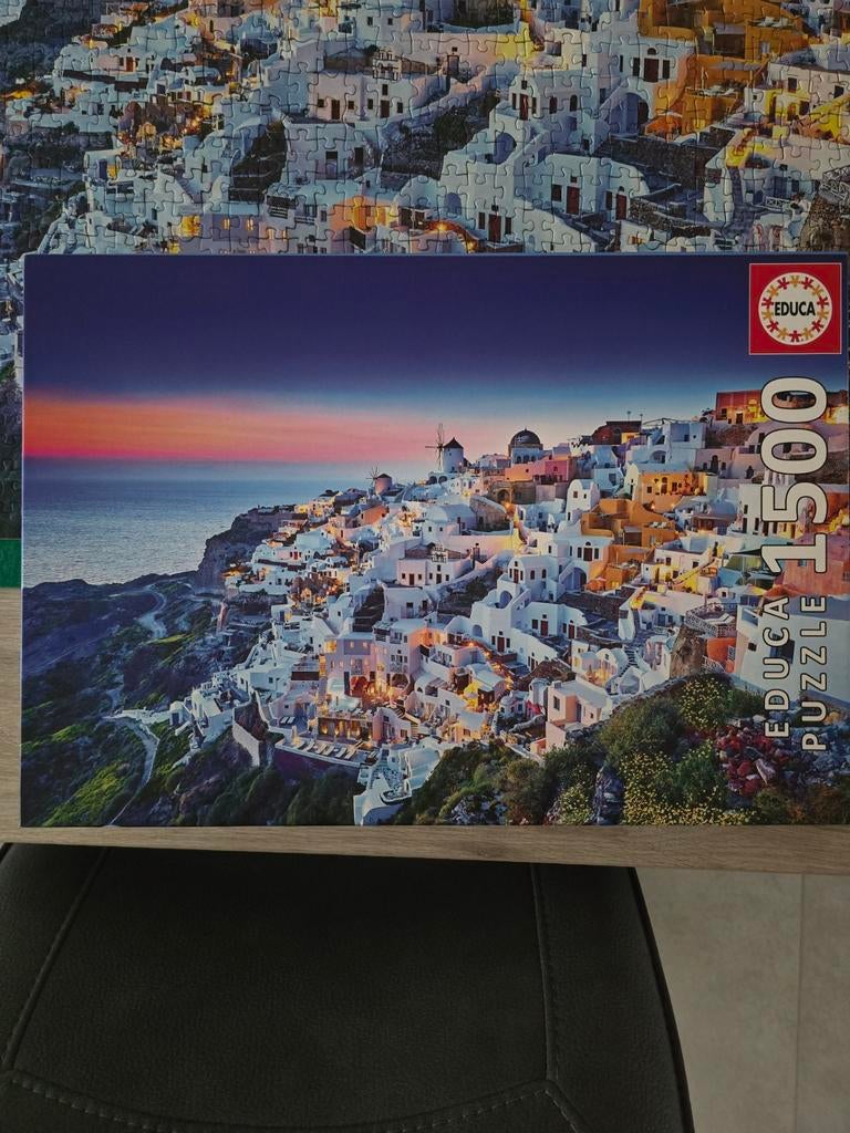 Puzzel 1500 stuks santorini, Ophalen of Verzenden