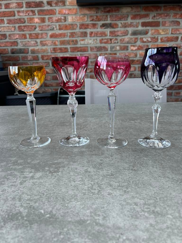 Kristallen glazen val saint lambert, Antiquités & Art, Antiquités | Verre & Cristal, Enlèvement ou Envoi
