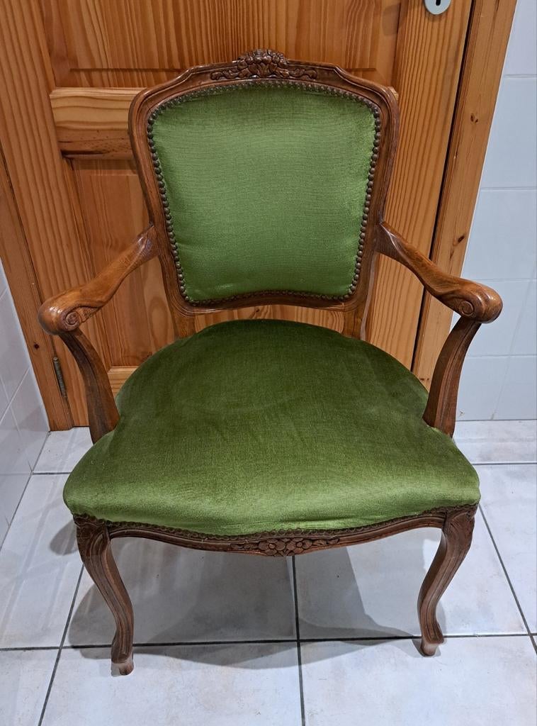 Zeer mooie oude groene zetel in zeer goede staat, Ophalen