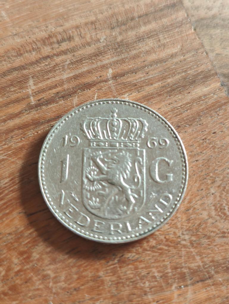 Munt 1 Nederlandse Gulden 1969, Ophalen of Verzenden, 10 cent, Losse munt