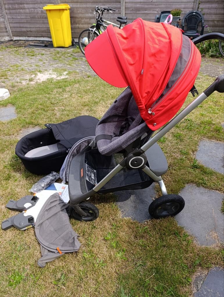 Stokke scoot 3 in 1 kinderwagen, Kinderen en Baby's, Ophalen, Gebruikt, Kinderwagen, Verstelbare duwstang