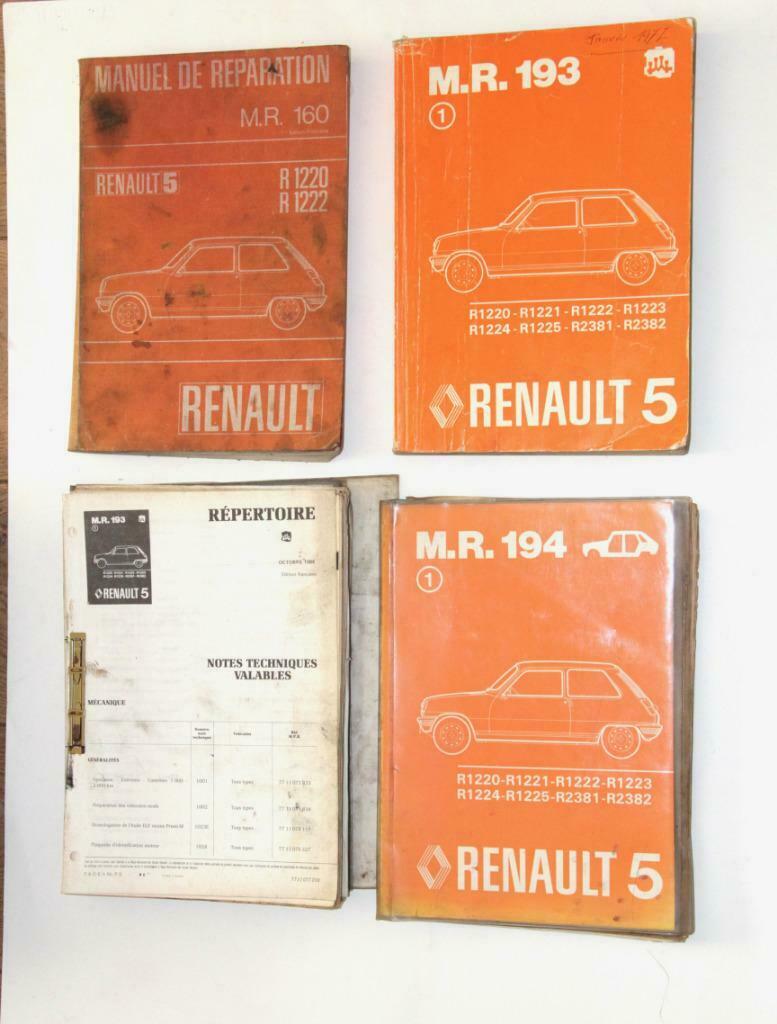 anciens manuels d'atelier Renault 5 de 1977, Enlèvement ou Envoi