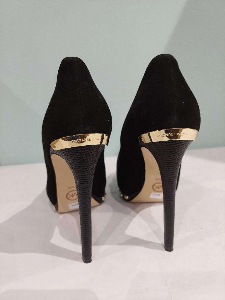 687C* Michaël KORS - sexy escarpins noirs cuir (40,5), Escarpins, Comme neuf, Michaël Kors, Noir