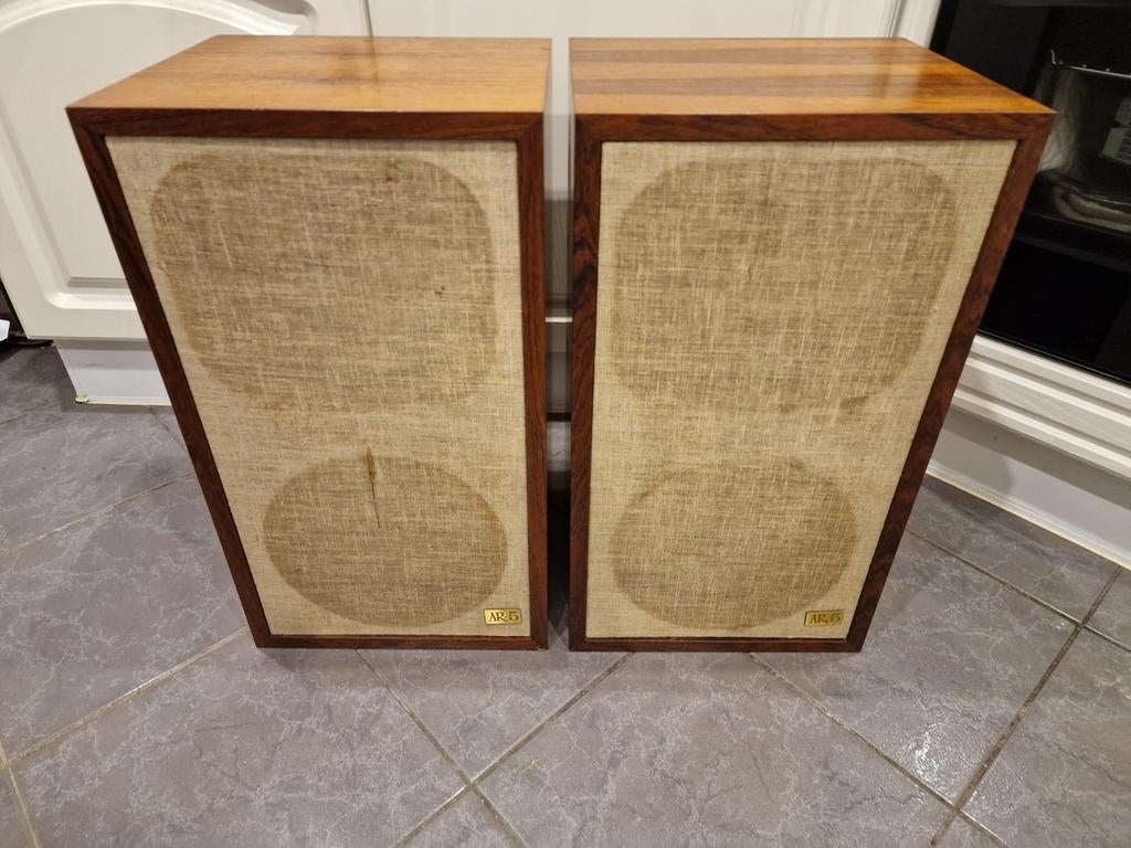 Set Acoustic Research AR5 lege kasten., Audio, Tv en Foto, Luidsprekerboxen, Ophalen, Gebruikt, Front, Rear of Stereo speakers