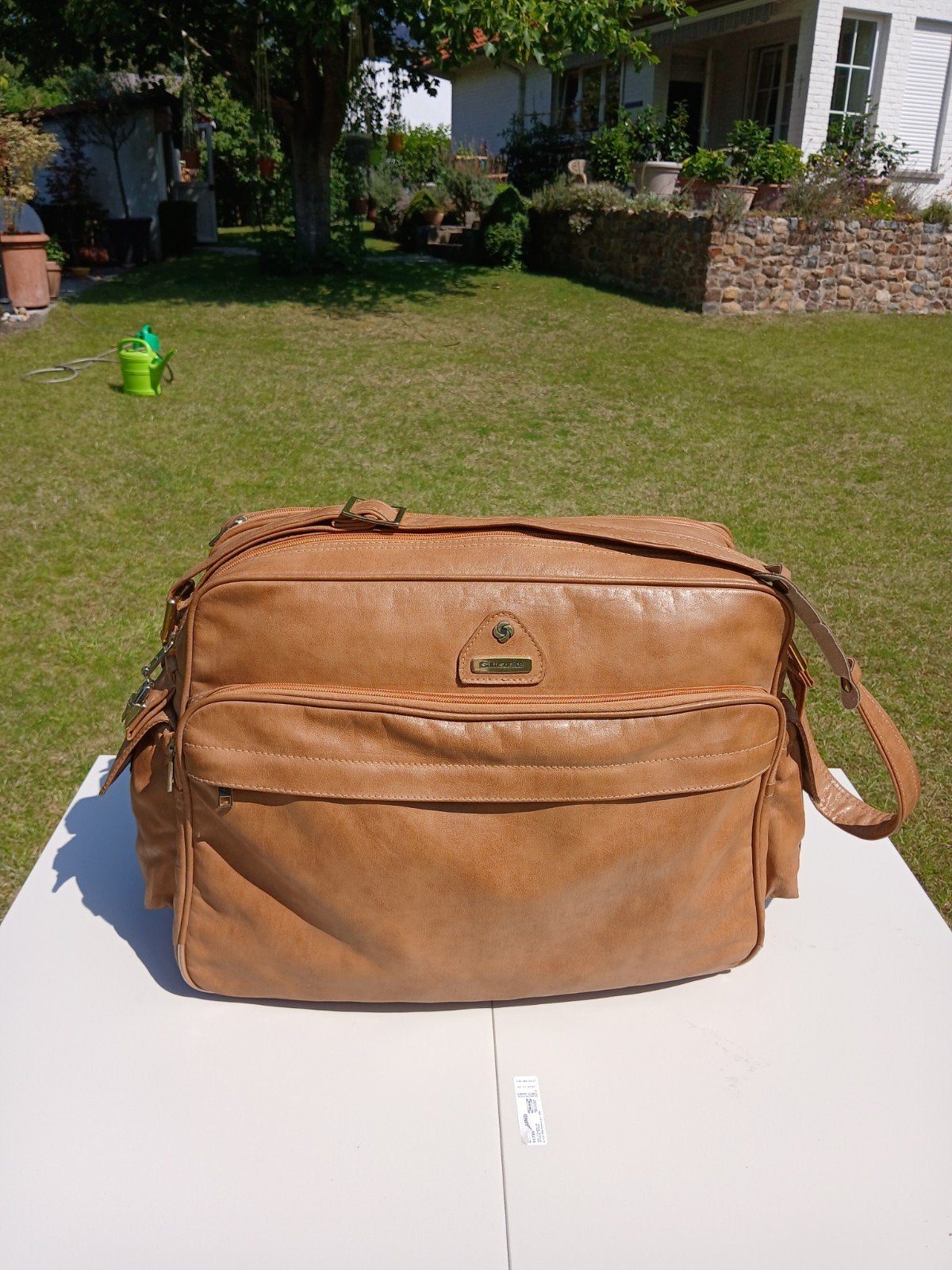 Samsonite vintage, volledig lederen kleine bagage, Handtassen en Accessoires, Tassen | Reistassen en Weekendtassen, 40 tot 60 cm