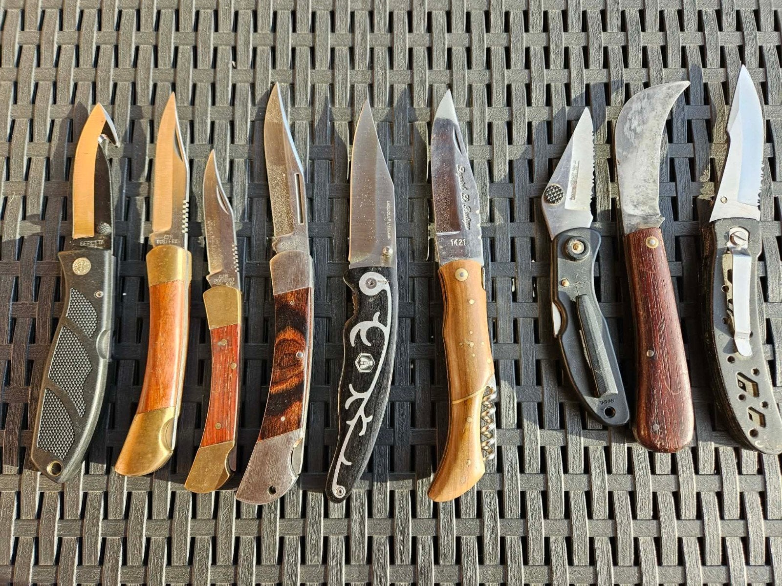 Lot de 9 couteaux canifs, Enlèvement ou Envoi, Utilisé