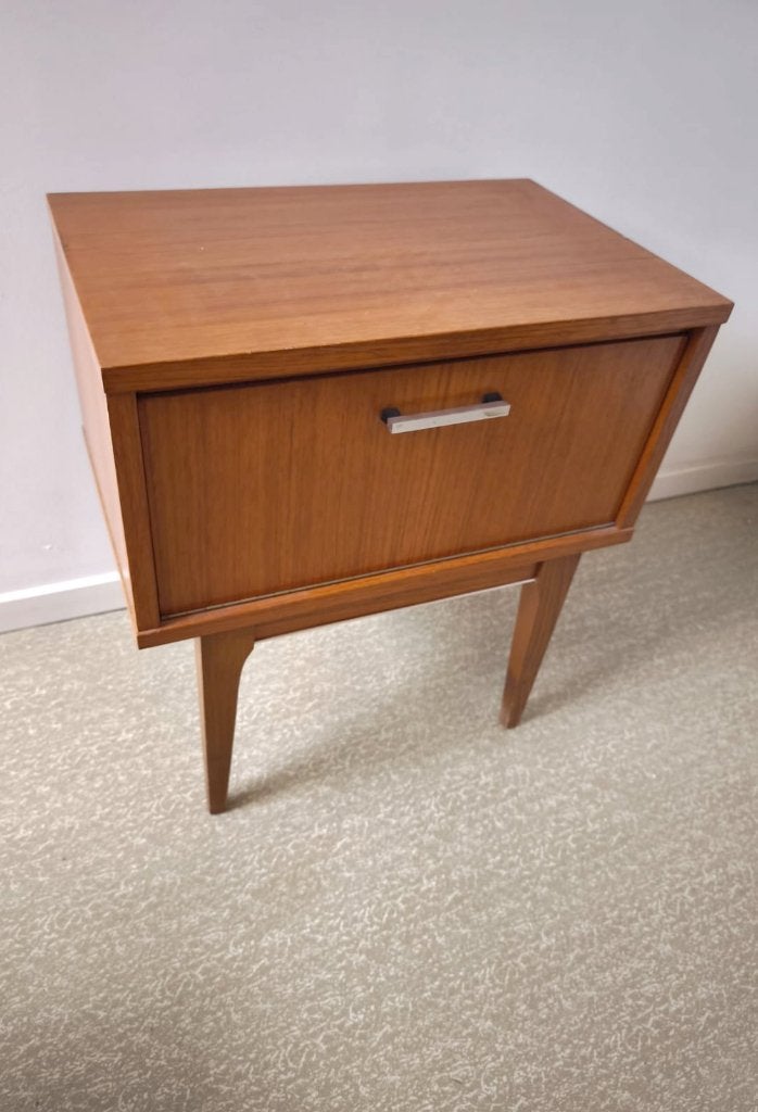 Prachtige vintage slaapkamerset jaren 60 – Teak, Huis en Inrichting, Slaapkamer | Complete slaapkamers, Ophalen, Gebruikt, Eenpersoons