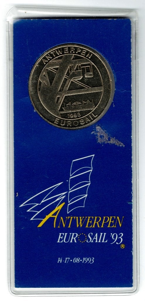 Penning Antwerpen Eurosail 1993 Mercator, Verzenden, Overige materialen