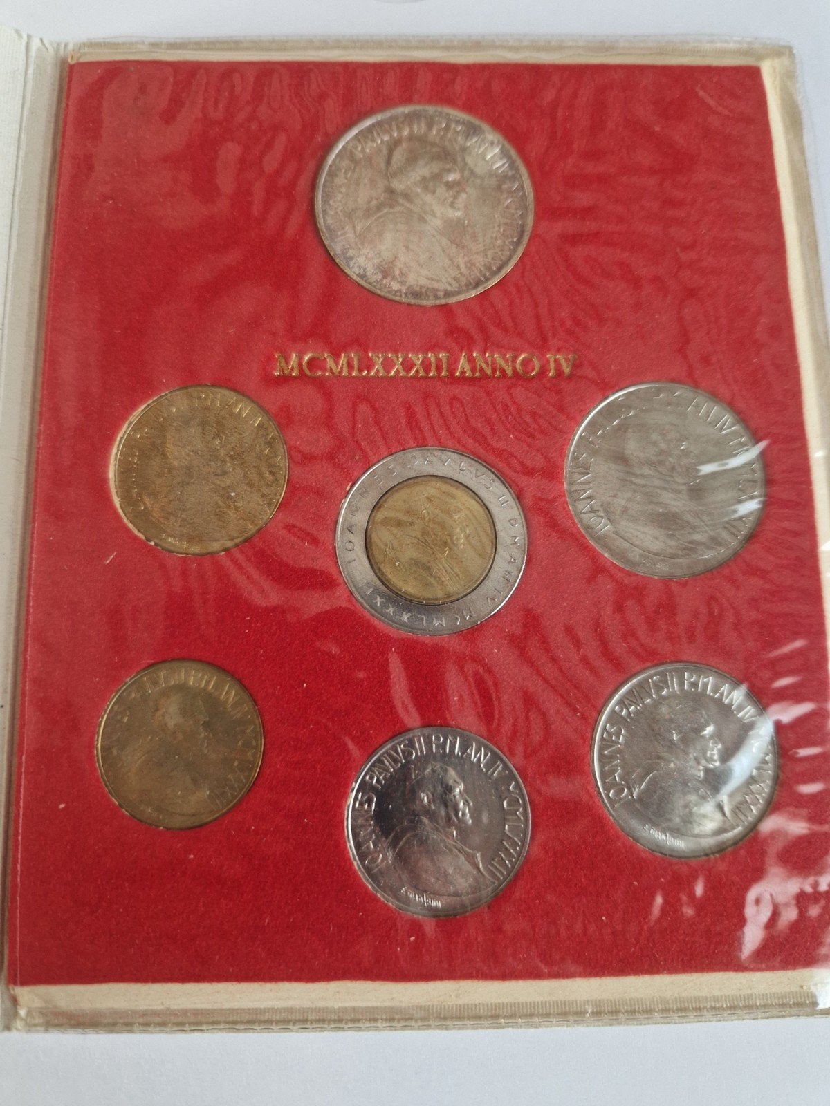 vatican officiële set 1982 familieconsortium zilver, Postzegels en Munten, Munten | Nederland, Ophalen of Verzenden, Zilver
