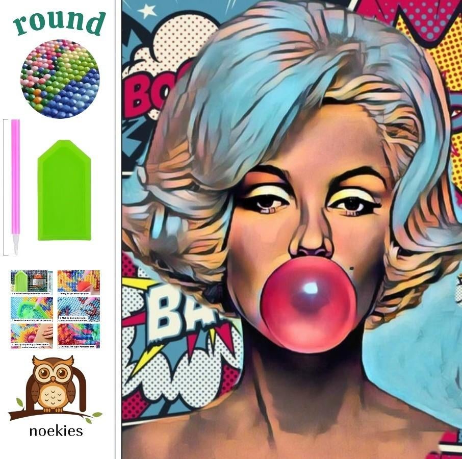 Peinture au diamant #2081 pour le visage, gomme à bulles, 40, Neuf, Multicolore, Overige thema's, Autocollant