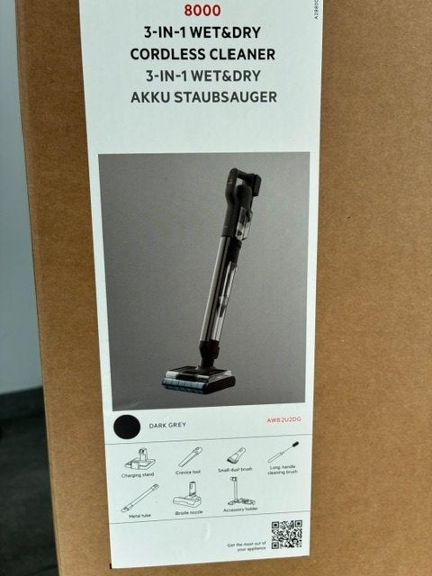 AEG Ultimate 8000 - Steelstofzuiger met dweilfunctie, Electroménager, Aspirateurs, Neuf, Aspirateur balai, AEG, Sans fil, Fonction serpillière
