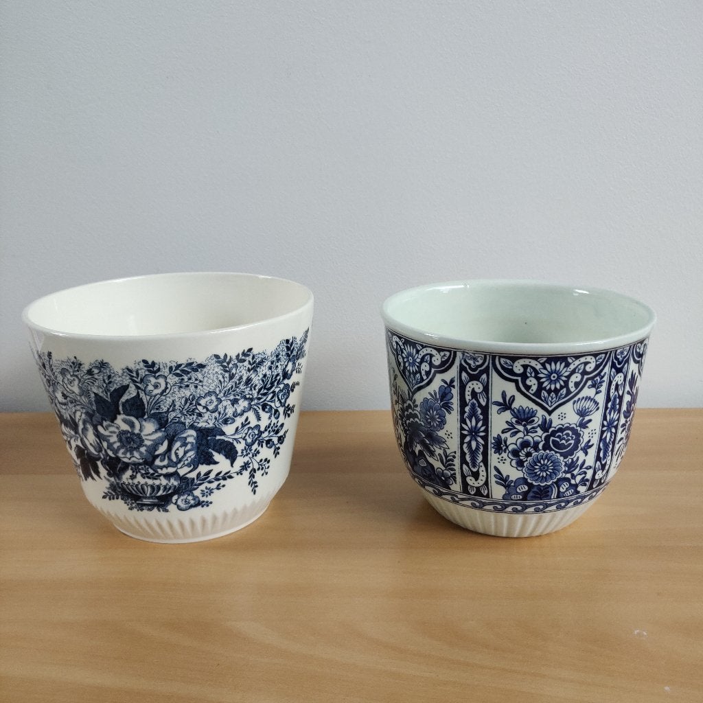 BLOEMPOTTEN DELFTS BLAUW, Ophalen, Zo goed als nieuw, Aardewerk, Binnen