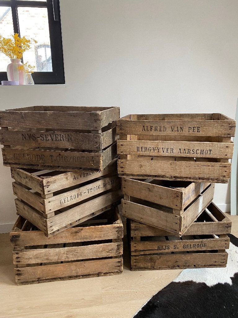 Houten fruitkisten (6st), Ophalen, Gebruikt