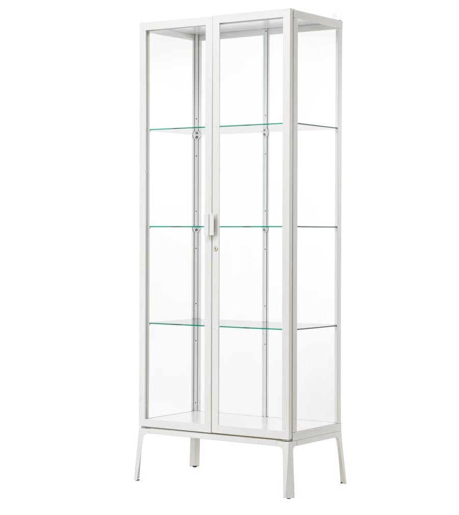 Vitrine IKEA MILSBO blanche – Excellent état, Enlèvement, Comme neuf, Verre