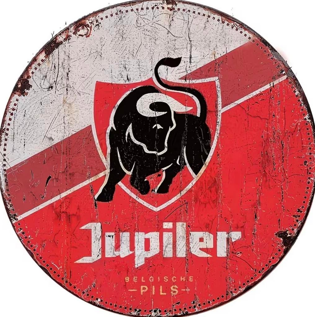 Panneau rond en métal Jupiler - rétro vintage mancave, Enlèvement ou Envoi, Neuf, Panneau, Plaque ou Plaquette publicitaire, Jupiler
