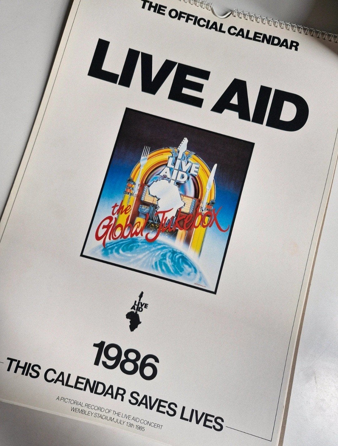 Origineel concertschema van Live Aid 1985, Verzamelen, Posters, Ophalen