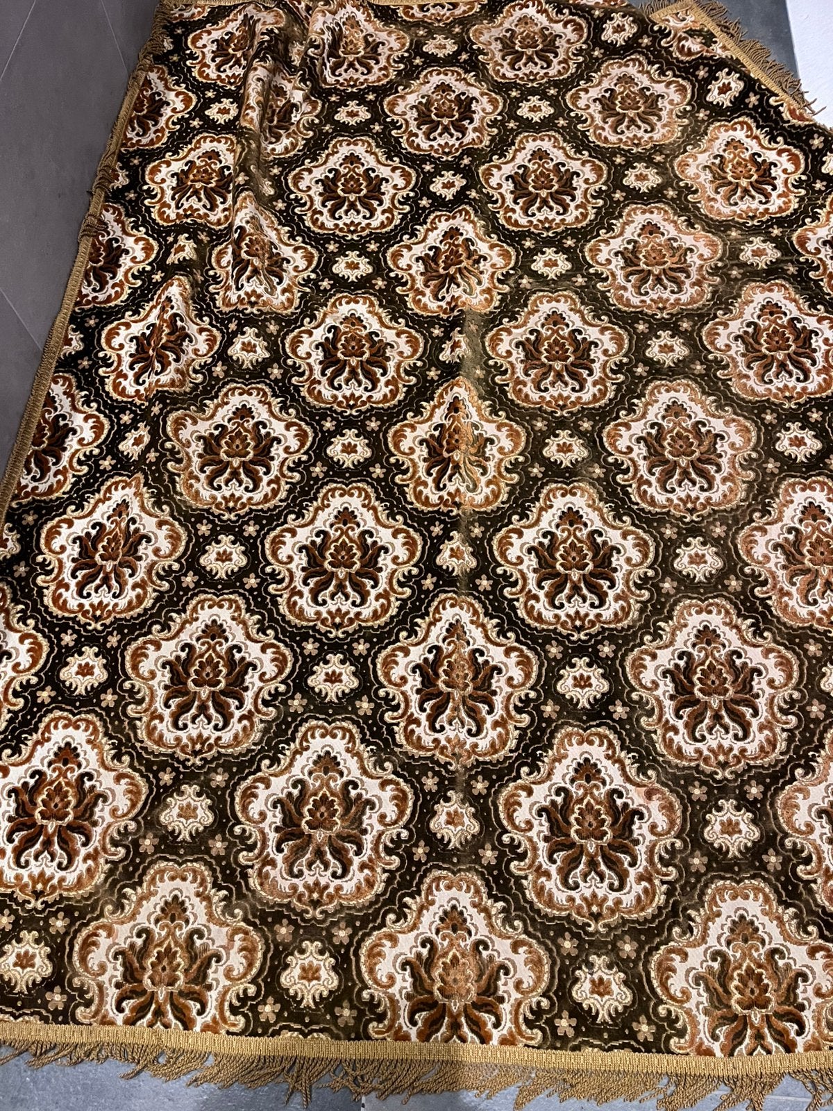 Vintage Barok Vloerkleed / Wandkleed – Retro Jaren 70, Huis en Inrichting, Ophalen, Zo goed als nieuw, Beige