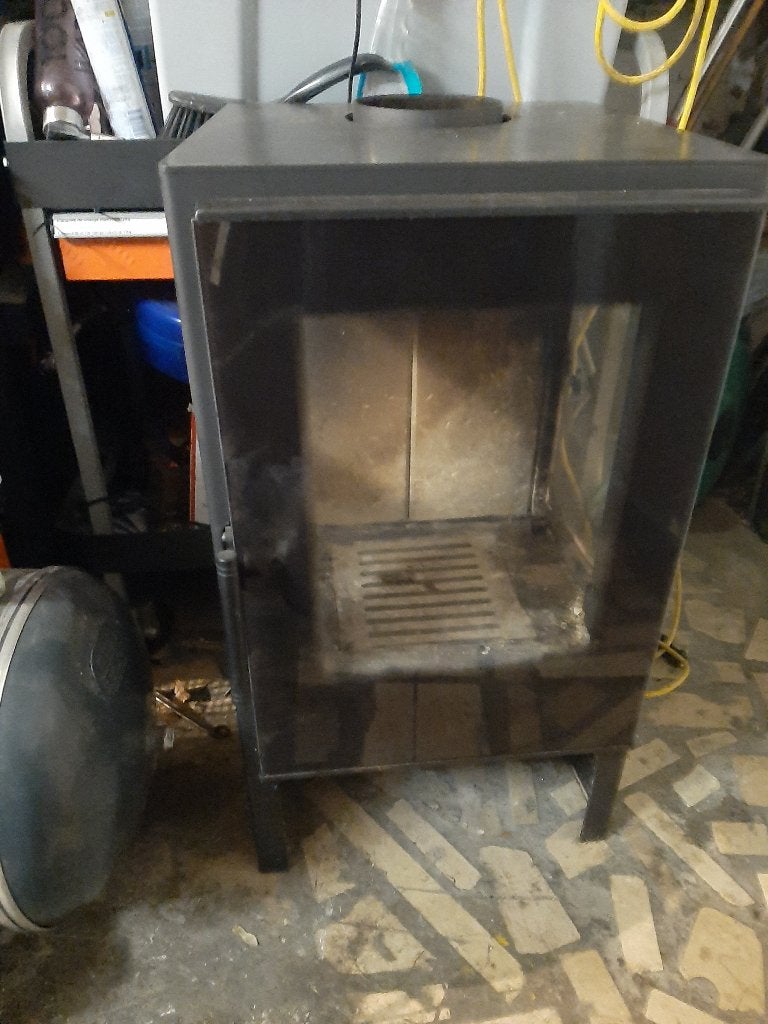 Poêle à bois  moderne vitré, 800 watts ou plus, Moins de 60 cm, Comme neuf, Enlèvement