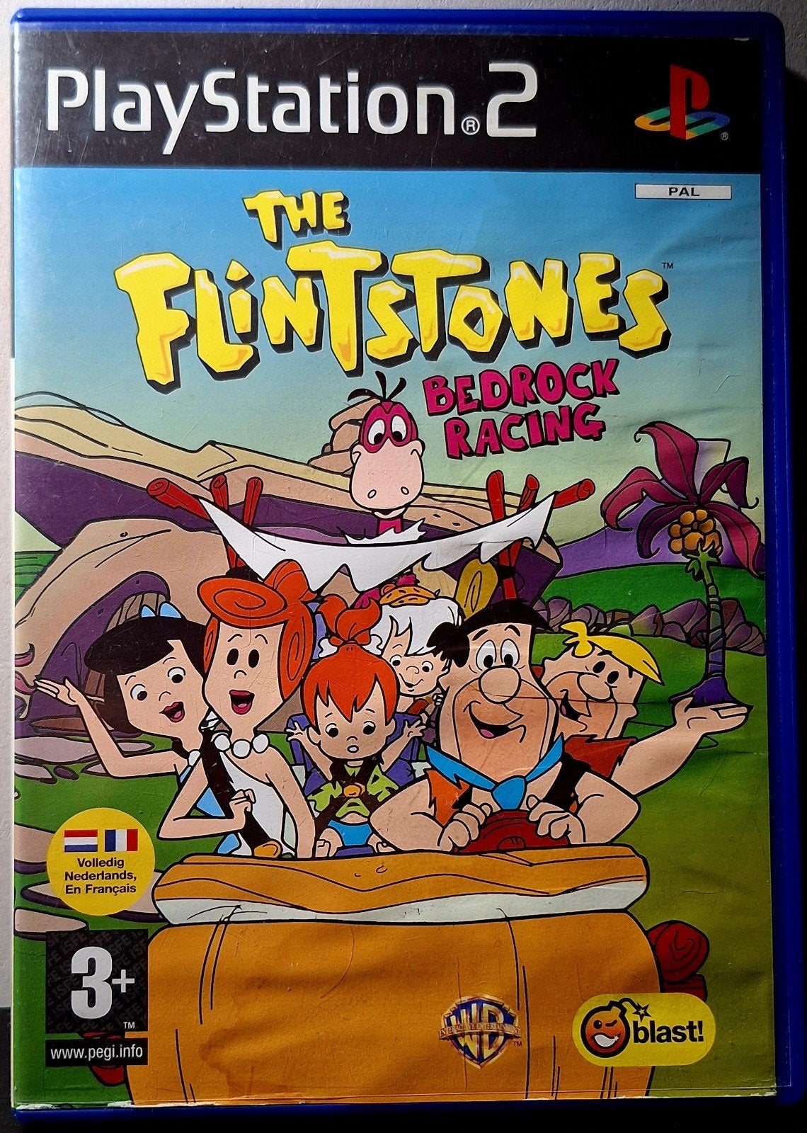 PS2 The Flintstones Bedrock Racing, Ophalen of Verzenden, Gebruikt, Vanaf 3 jaar