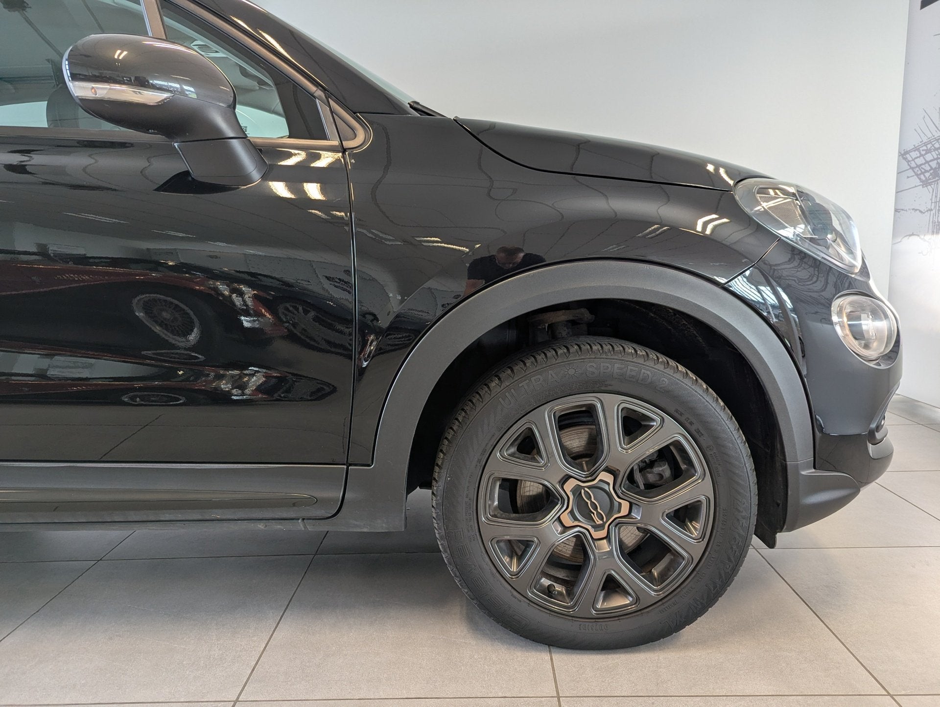 Fiat 500X S-design 136pk Automaat, Auto's, Gebruikt, 4 cilinders, 136 pk, Zwart