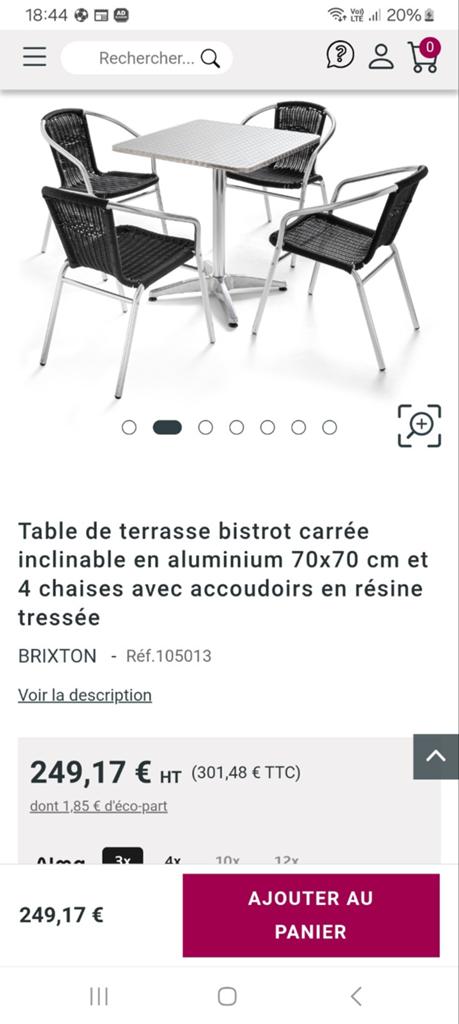 Chaises inox pour terrasse, Enlèvement ou Envoi