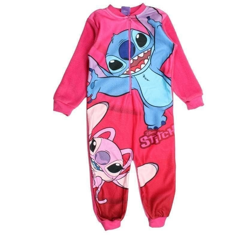 Stitch en Angel Fleece Onesie - Disney - Maat 92 - 98 - 104, Nacht- of Onderkleding, Stitch, Meisje, Nieuw