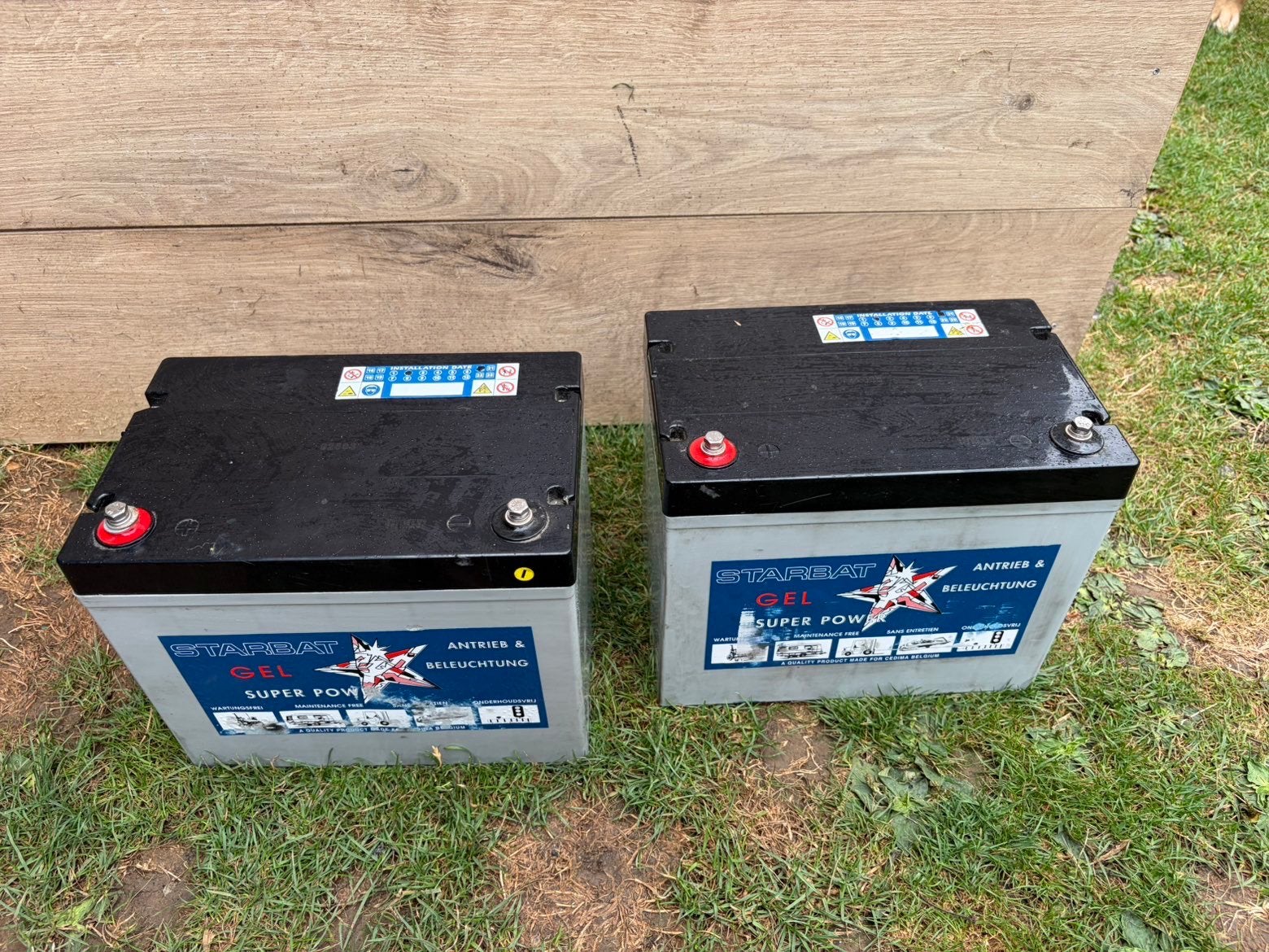 2 batteries GEL Starbat Super Power 12 V, Autos : Pièces & Accessoires, Enlèvement, Utilisé