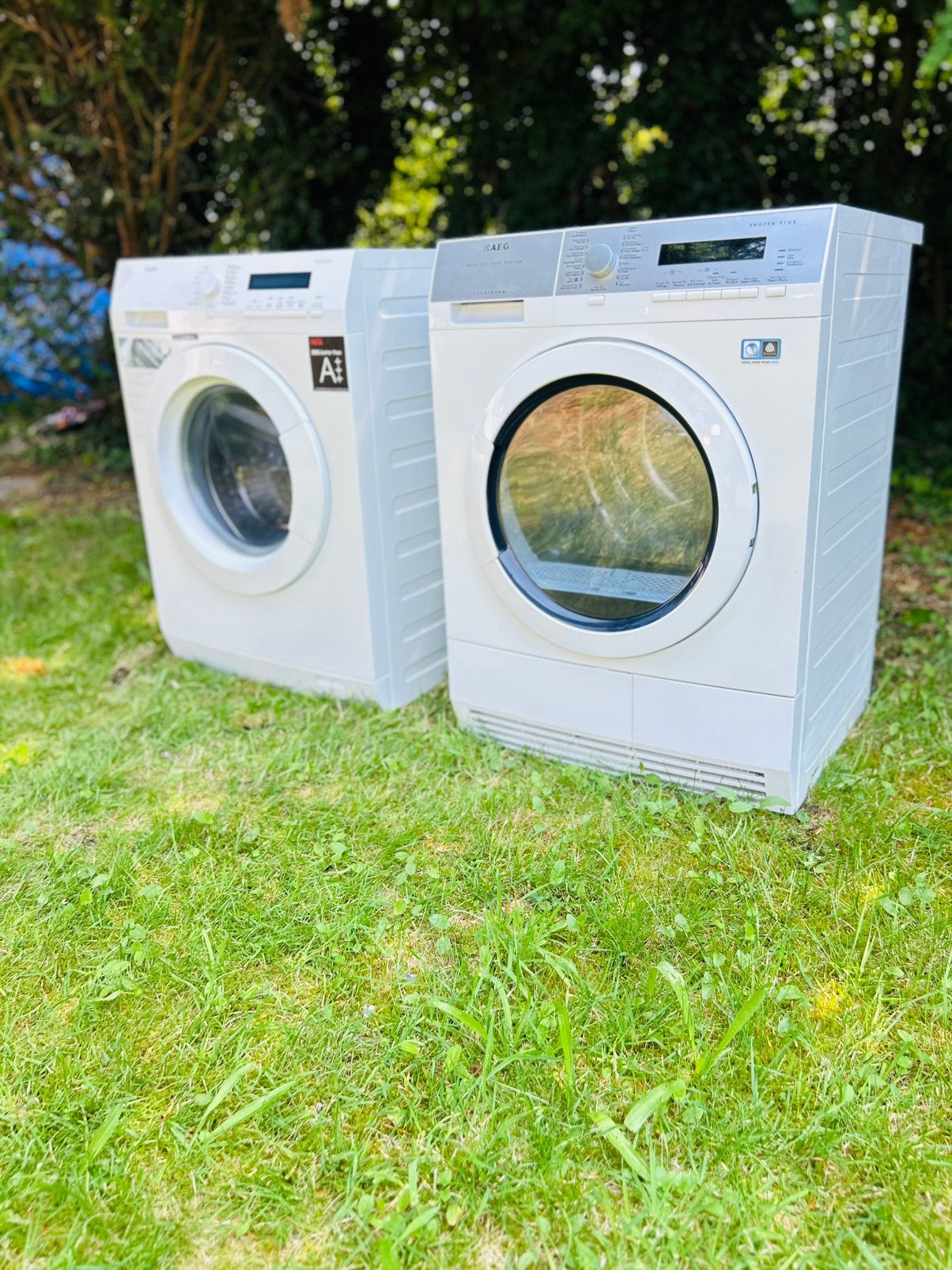 AEG wasmachine en droogkast perfect werkend staat, Elektronische apparatuur, Droogkasten, Ophalen, Zo goed als nieuw, Condens