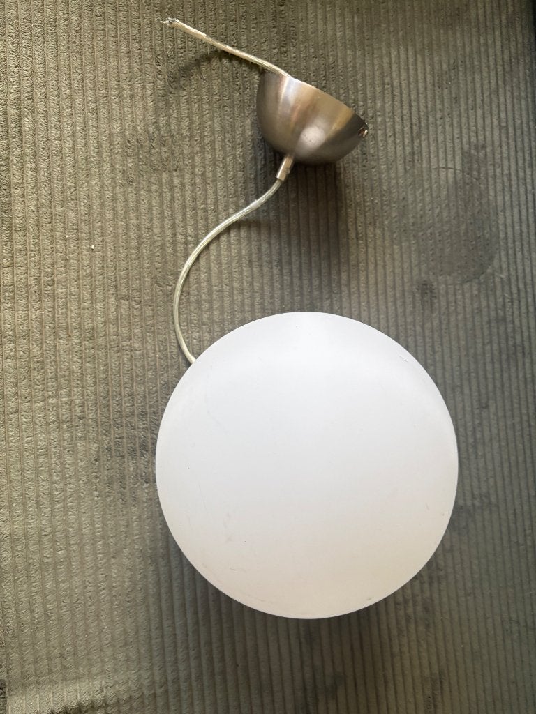 Vintage hanglamp, Huis en Inrichting, Lampen | Hanglampen, Ophalen, Gebruikt, Glas, Mid century