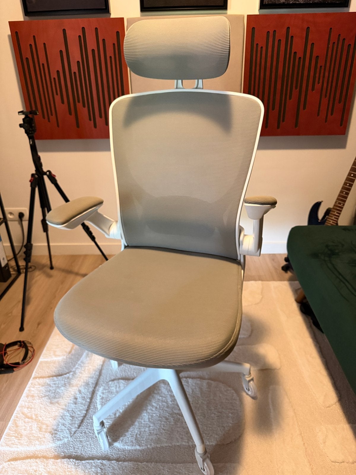 Chaise de bureau ergonomique (Mesh), Chaise de bureau de gaming, Enlèvement, Utilisé, Blanc