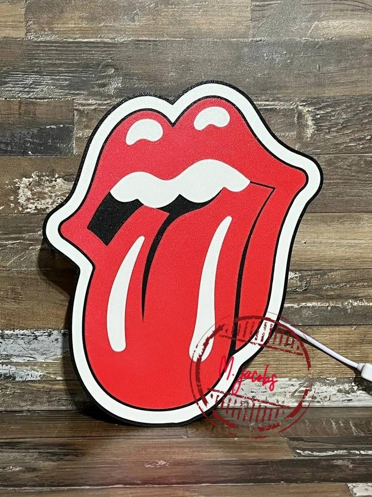Dit is een Rolling Stones reclamebord met LED verlichting., Enlèvement ou Envoi, Neuf, Table lumineuse ou lampe (néon)