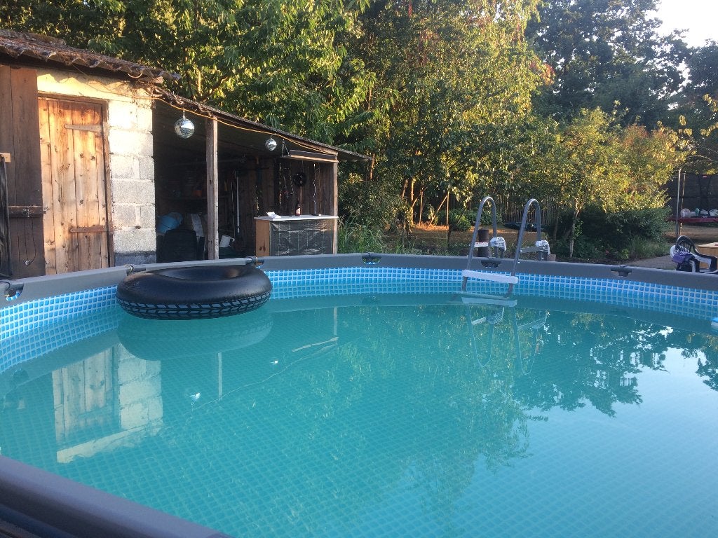Zwembad diam. 430cm, Jardin & Terrasse, Piscines, 300 cm ou plus, Rond, Enlèvement, Utilisé