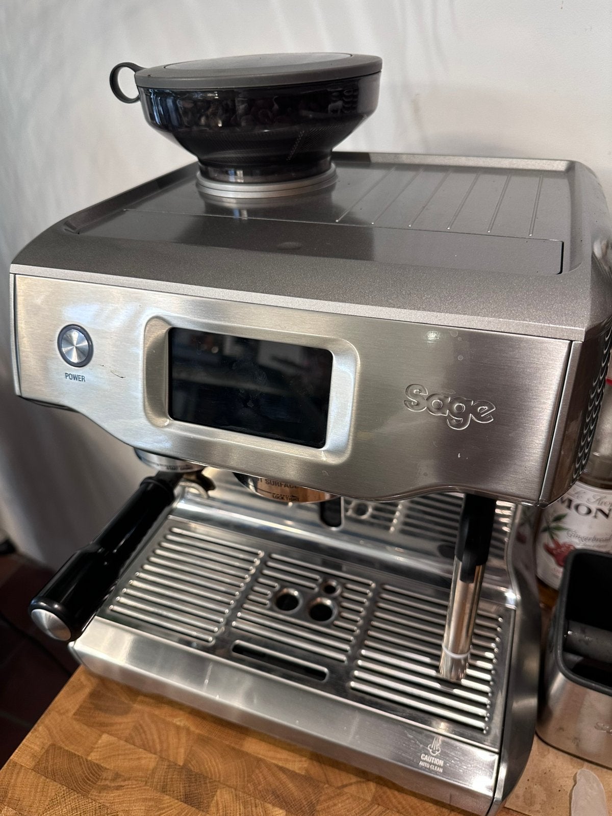Sage ook in zwart, Elektronische apparatuur, Ophalen, 10 kopjes of meer, Koffiemachine, Zo goed als nieuw